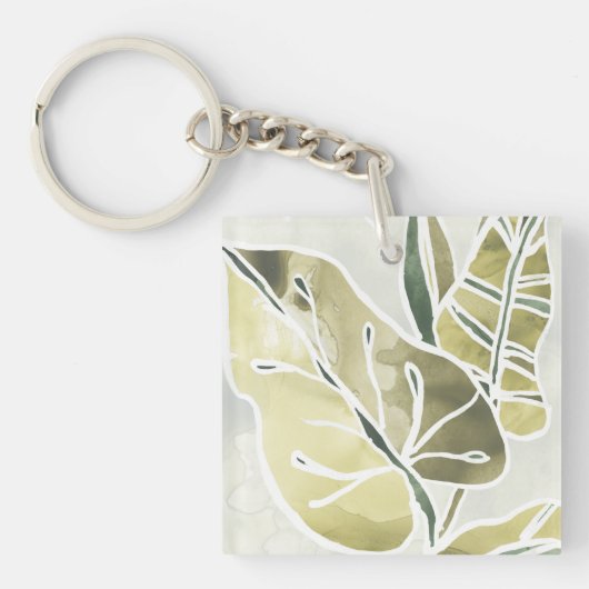Batik Leaves Sleutelhanger (Voorkant)
