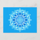 Batik Mandala Bloem in Turquoise Briefkaart (Voorkant)
