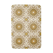 Batik Mandala Pattern Mustard Gold en Cream Bath Badmat (Voorkant Verticaal)