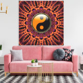 Batik New age Yin Yang Wrapped Canvas Afdruk (Insitu (Woonkamer))