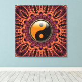Batik Nieuwe Tijd Yin Yang Ingepakt Canvas Afdruk (Insitu (Houten vloer))