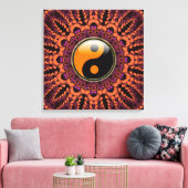 Batik Nieuwe Tijd Yin Yang Ingepakt Canvas Afdruk (Insitu (Woonkamer))