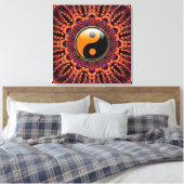 Batik Nieuwe Tijd Yin Yang Ingepakt Canvas Afdruk (Insitu (Slaapkamer))