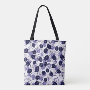 Batik Paars leder en tekenpatroon Draagtas