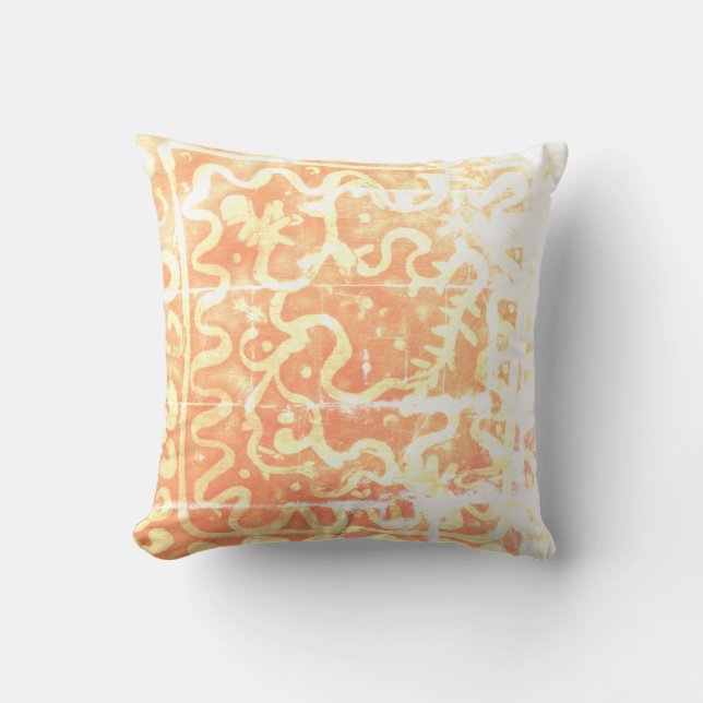 Batik Painting Boho Fiber Art Pillow Kussen (Voorkant)