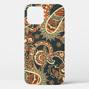 Batik Paisley:  naadloos patroon. iPhone 12 Hoesje