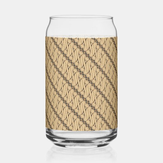 Batik Parang, Indonesisch patroon, Javaans, etnisc Blikvorm Glas (Achterkant)