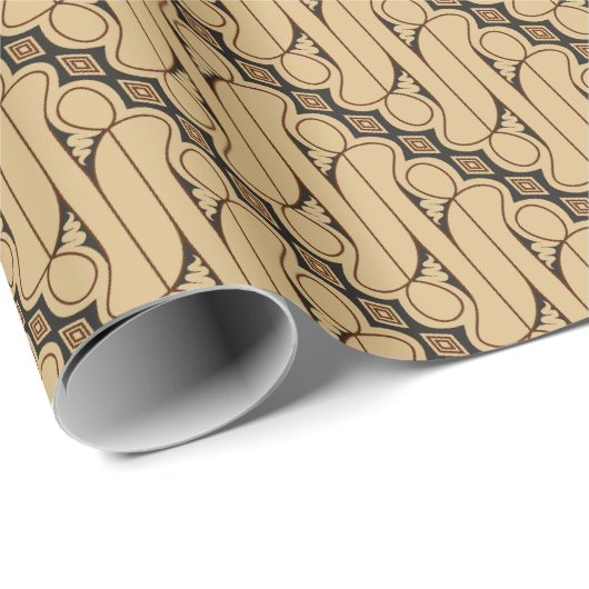 Batik Parang, Indonesisch patroon, Javaans, etnisc Cadeaupapier (Rol Hoek)