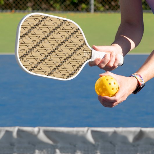 Batik Parang, Indonesisch patroon, Javaans, Etnisc Pickleball Paddle (Insitu)