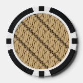 Batik Parang, Indonesisch patroon, Javaans, Etnisc Poker Chips (Voorkant)