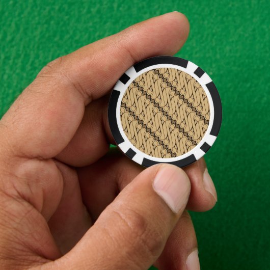 Batik Parang, Indonesisch patroon, Javaans, Etnisc Poker Chips (Hand)