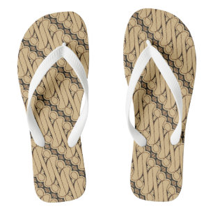 Batik Parang, Indonesisch patroon, Javaans, Etnisc Teenslippers