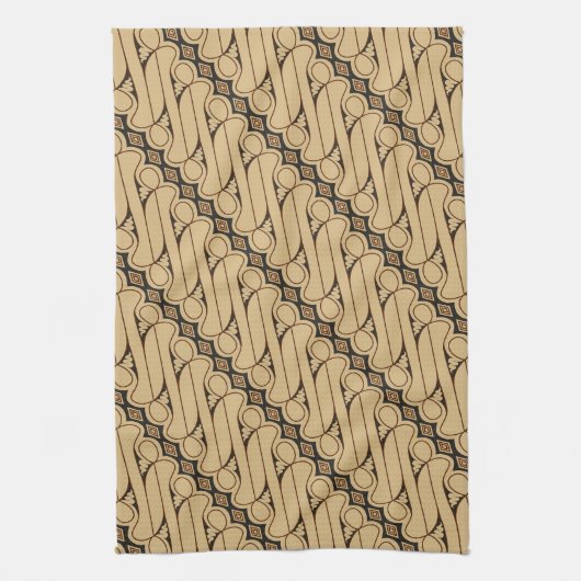 Batik Parang, Indonesisch patroon, Javaans, etnisc Theedoek (Verticaal)