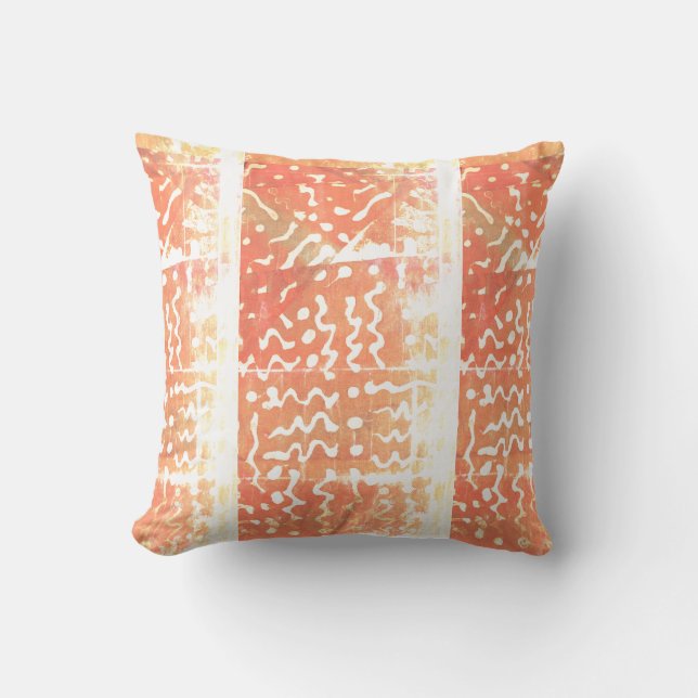 Batik Peinture Boho Coussin d'art en fibre (Recto)