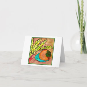 Batik Persimmon - Vakantie of Dagkaart Feestdagen Kaart