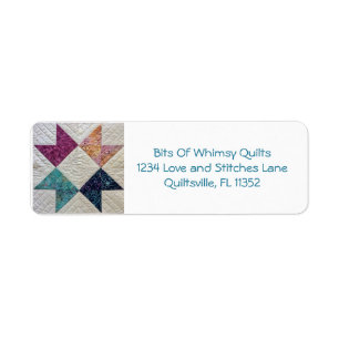 Batik Quilt Address Label