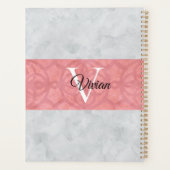 Batik Rose Ruddy Et Aquarelle Gris Monogramme (Dos)