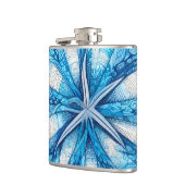 Batik Starfish Sand Dollar Blue Shells Beach Heupfles (Links)
