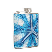Batik Starfish Sand Dollar Blue Shells Beach Heupfles (Rechts)