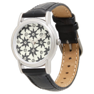  batik Stars Textielbehangpatroon Horloge