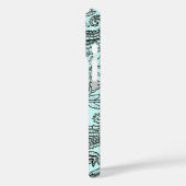  batik Textielbehangpatroon, blauw Case-Mate iPhone Case (Achterkant / Links)