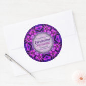 Batik Tie Dye Psychdelic Art Bookplate Sticker (Envelop)
