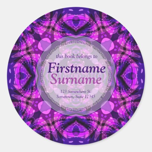 Batik Tie Dye Psychdelic Art Sticker Plaque (Devant)