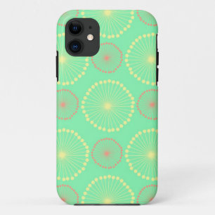 Batik tribal girale, groene stippen iPhone 11 hoesje