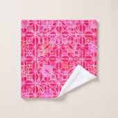 Batik tribal, nuances de rose fuchsia (Gant de toilette)