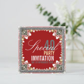Batik Tropical 40e anniversaire Invitations (Debout devant)