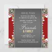 Batik Tropical 40e anniversaire Invitations (Dos)