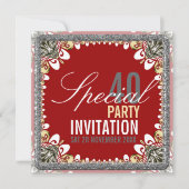 Batik Tropical 40e anniversaire Invitations (Devant)