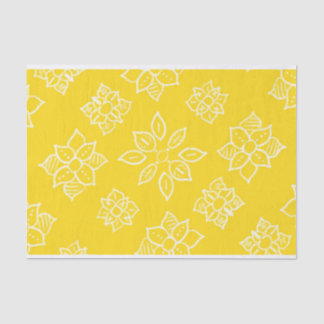 Batik Yellow Floral Weefselpapier Tissuepapier