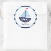 Bâtiment à voile nautique pour enfants Sticker d'a (Sac)