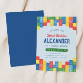 Bâtiment Bloc Boy Invitation de fête d'anniversair