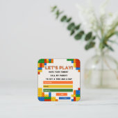 Bâtiment Blocs Enfants Jouer Date Cartes d'appel (Debout devant)