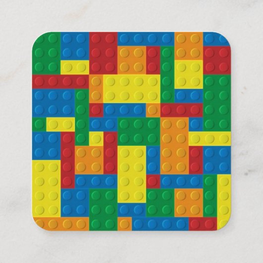 Bâtiment Blocs Enfants Jouer Date Cartes d'appel (Dos)