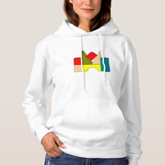 Bâtiment Blocs Femme Sweat - shirt à capuche (Devant)