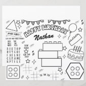 Bâtiment Blocs Page de coloriage Anniversaire Déco (Devant / Derrière)