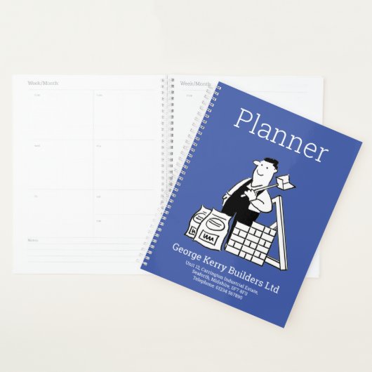 Bâtiment Builder Entreprise Nom Planificateur Plan (Devant avec enveloppe)