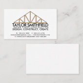 Bâtiment de construction Carte de visite rustique (Devant / Derrière)