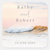 BÂTIMENT DE MARIAGE DE PLAGE | CARRÉ STICKER DES V (Devant)