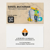 Bâtiment d'un ouvrier de construction sur site (Devant & derrière)