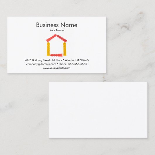 Bâtiment et modèle de carte de visite de (Devant / Derrière)