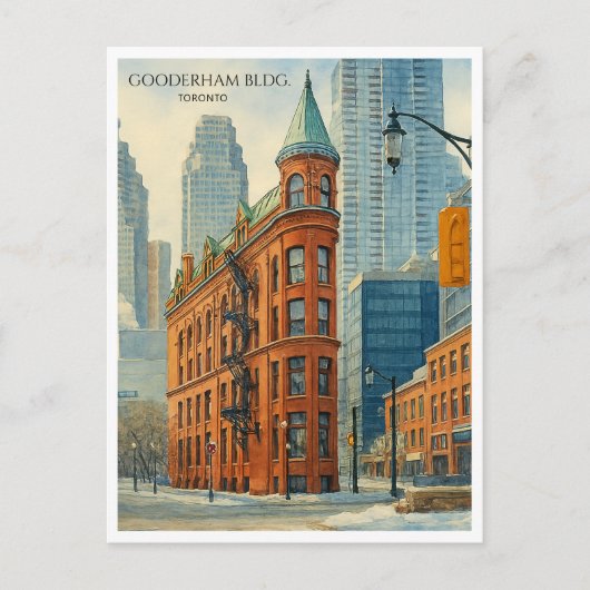 Bâtiment Gooderham Toronto Flatiron Carte postale (Devant)