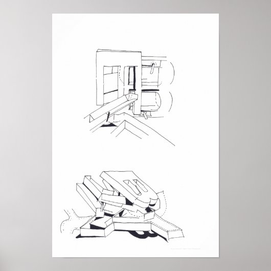 Bâtiment Jeux avec lettres Dessin 8 affiche (Devant)