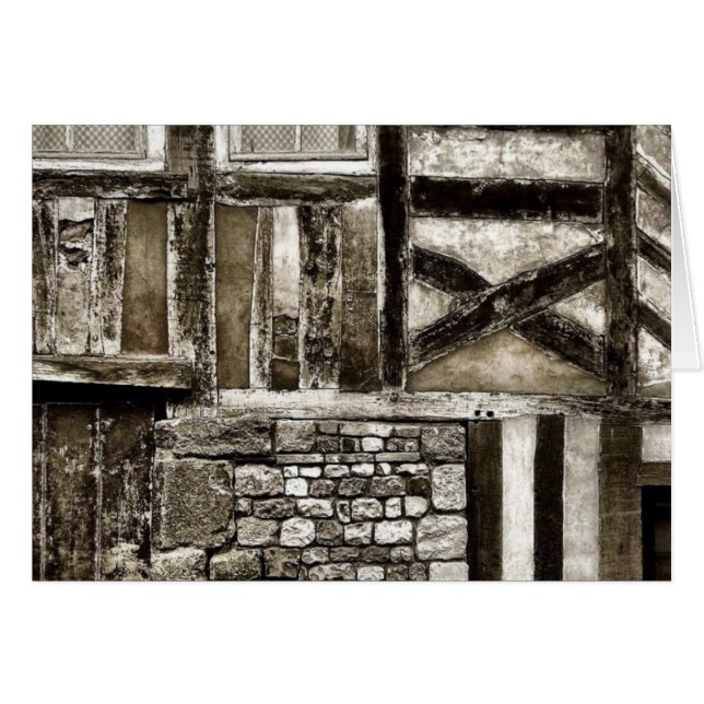 Bâtiment rustique en bois ancien et en pierre (Devant Horizontal)