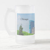 Bâtiments À Chicago Gelé Verre Beer Mug (Gauche)