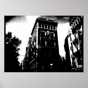 Bâtiments Art Déco Noir et Blanc