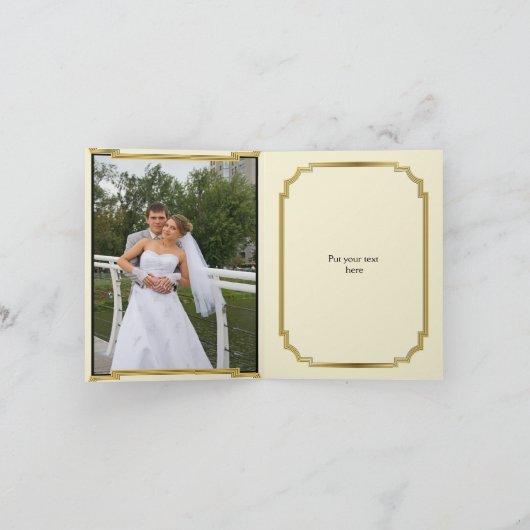 Bâtiments Art déco noir, or mariage Merci (Intérieur)